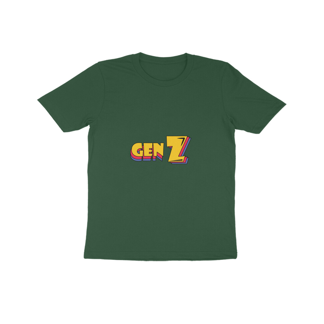 front-6632268538556-Olive_Green_8_Kids_Half_Sleeve_Round_Neck_Tshirt.jpg